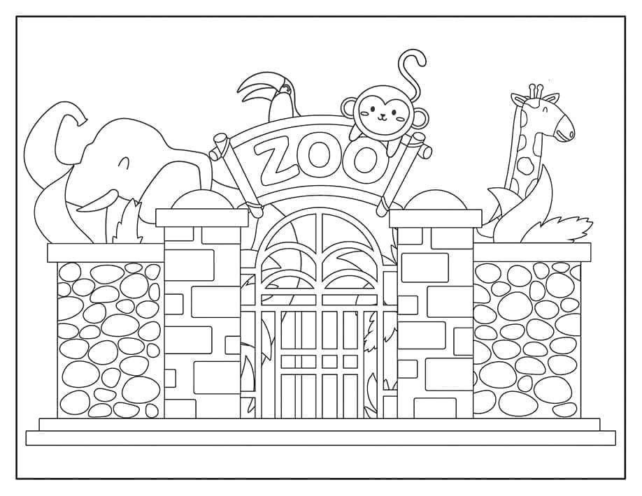 Free printable Zoo coloring page #201748 from Animals collection