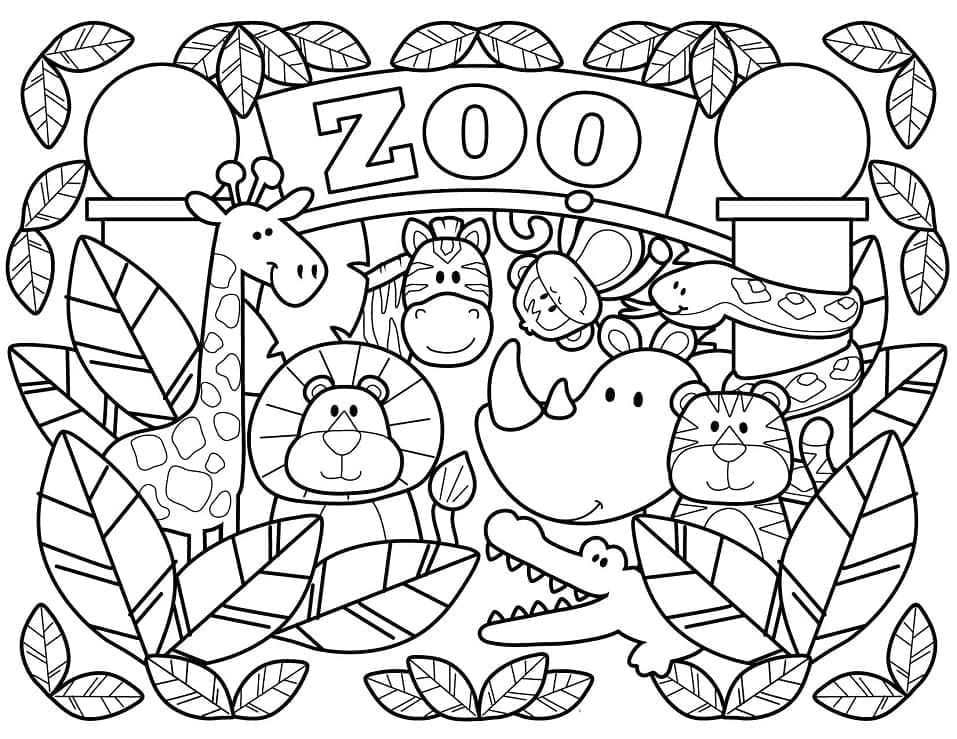 Free printable Zoo coloring page #201755 from Animals collection