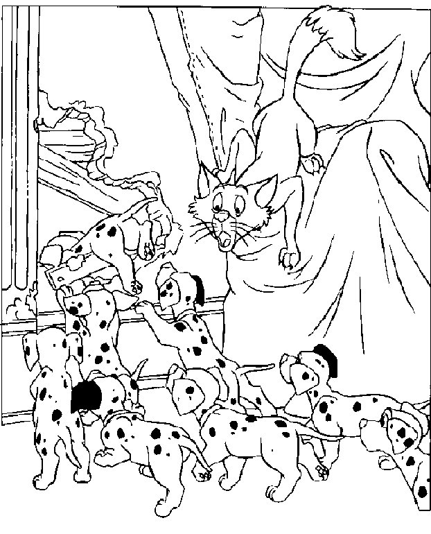 Coloring page: 101 Dalmatians (Animation Movies) #129173 - Free Printable Coloring Pages