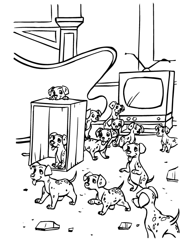 Coloring page: 101 Dalmatians (Animation Movies) #129230 - Free Printable Coloring Pages