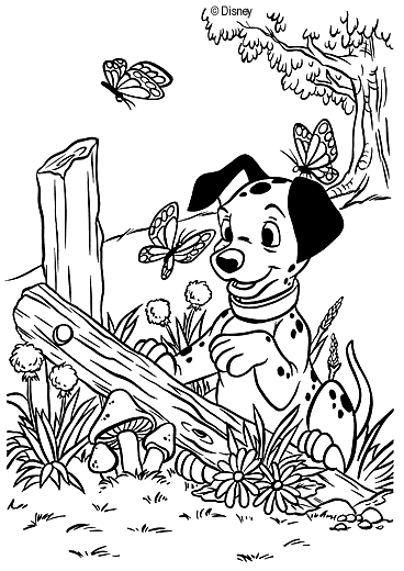 Coloring page: 101 Dalmatians (Animation Movies) #129321 - Free Printable Coloring Pages