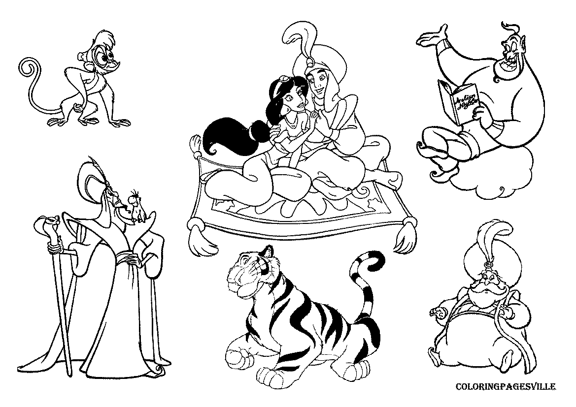 Coloring page: Aladdin (Animation Movies) #127596 - Free Printable Coloring Pages