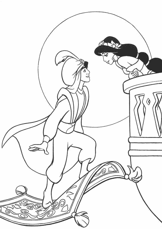 Coloring page: Aladdin (Animation Movies) #127635 - Free Printable Coloring Pages