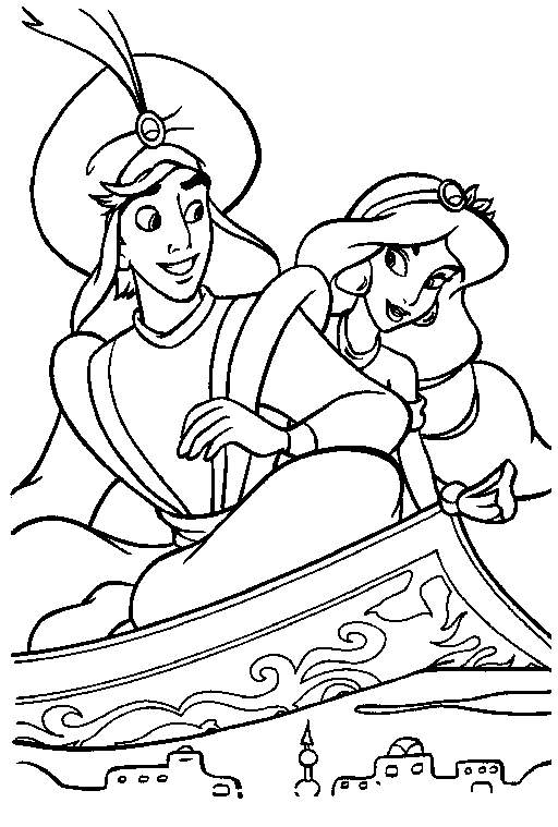 Drawing Aladdin #127673 (Animation Movies) – Printable coloring pages