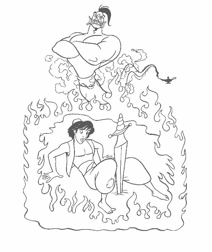 Coloring page: Aladdin (Animation Movies) #127711 - Free Printable Coloring Pages