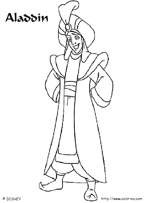 Coloring page: Aladdin (Animation Movies) #127795 - Free Printable Coloring Pages