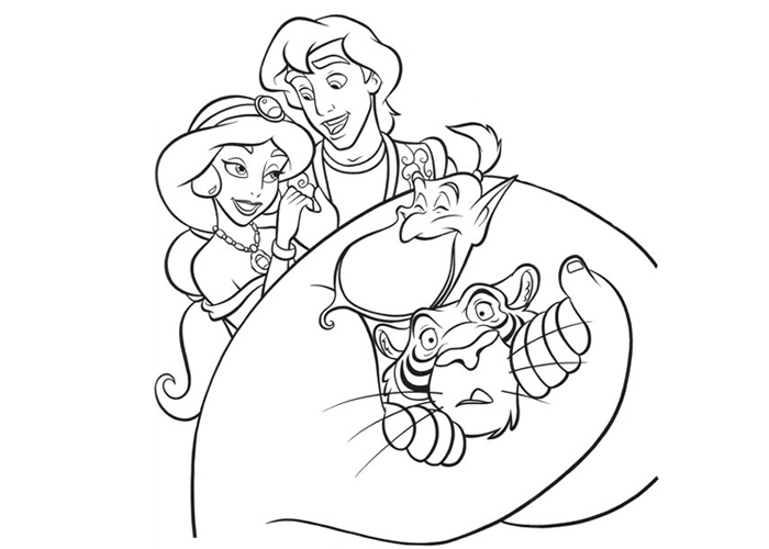 Printable Coloring Page Aladdin Building