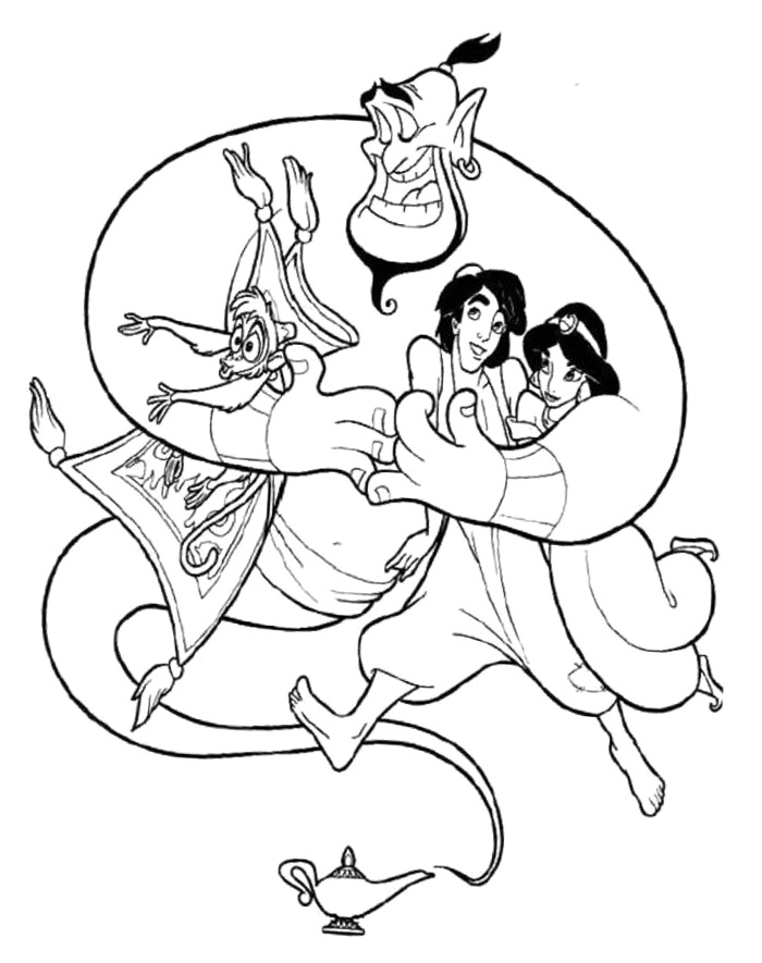 Drawing Aladdin #127858 (Animation Movies) – Printable coloring pages