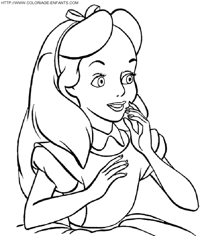 Coloring page: Alice in Wonderland (Animation Movies) #127887 - Free Printable Coloring Pages
