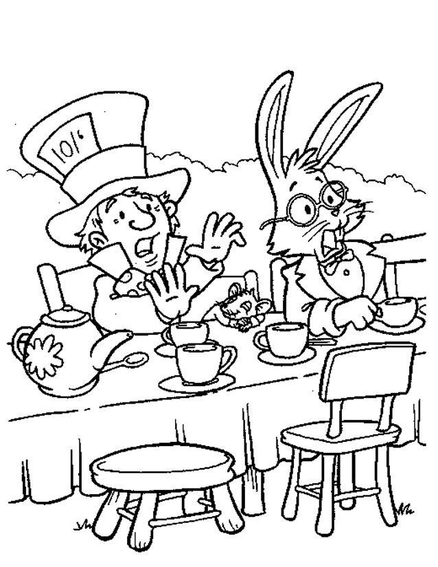 Coloring page: Alice in Wonderland (Animation Movies) #127890 - Free Printable Coloring Pages