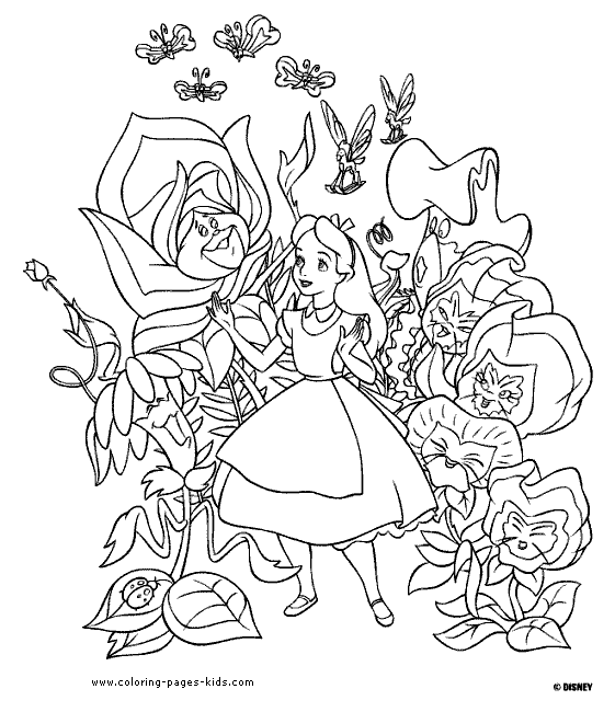 Coloring page: Alice in Wonderland (Animation Movies) #127898 - Free Printable Coloring Pages