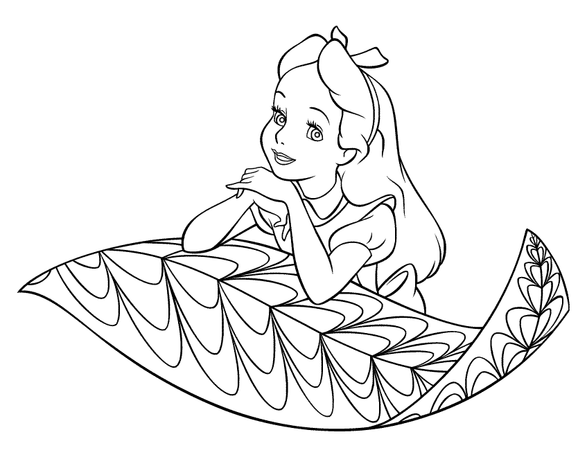 Coloring page: Alice in Wonderland (Animation Movies) #127911 - Free Printable Coloring Pages