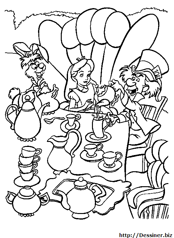 Coloring page: Alice in Wonderland (Animation Movies) #127912 - Free Printable Coloring Pages