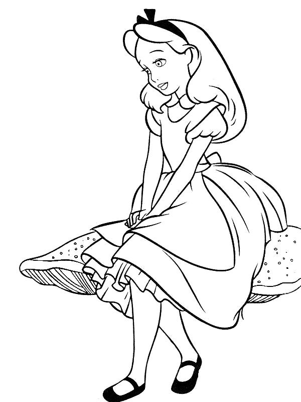 Coloring page: Alice in Wonderland (Animation Movies) #127928 - Free Printable Coloring Pages