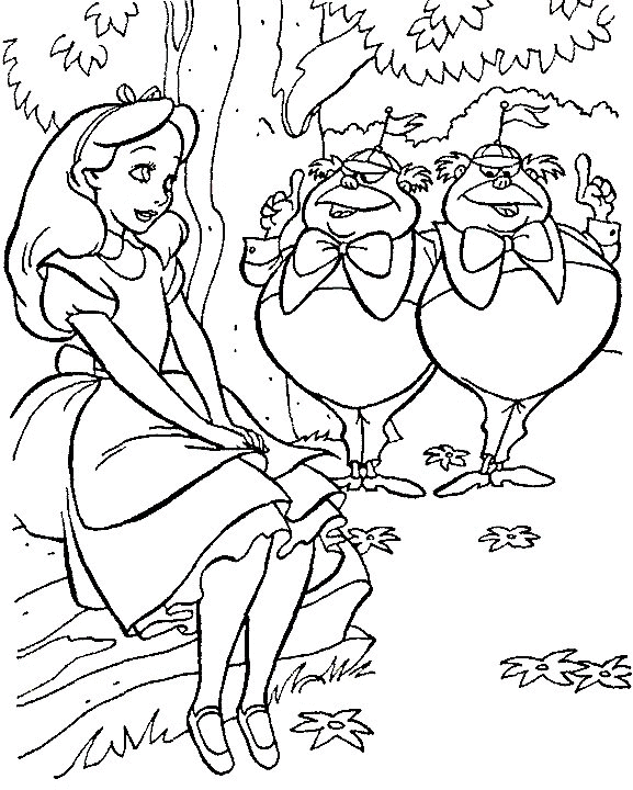 Coloring page: Alice in Wonderland (Animation Movies) #127935 - Free Printable Coloring Pages