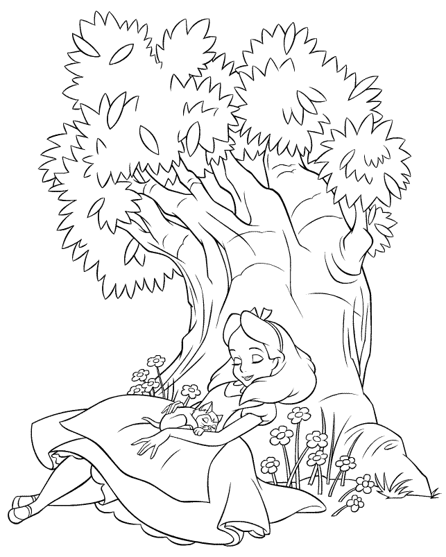 Coloring page: Alice in Wonderland (Animation Movies) #127936 - Free Printable Coloring Pages