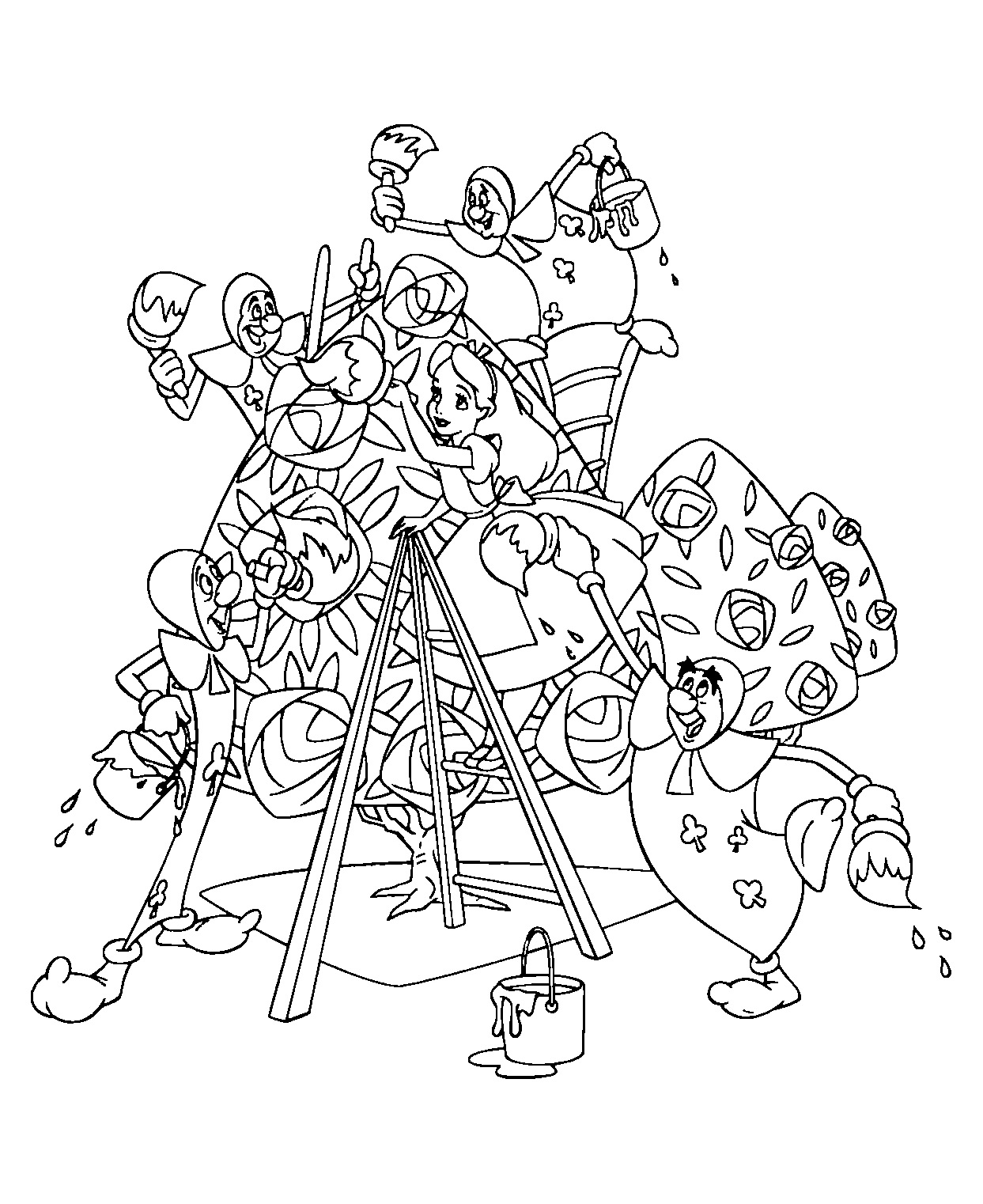 Coloring page: Alice in Wonderland (Animation Movies) #127941 - Free Printable Coloring Pages