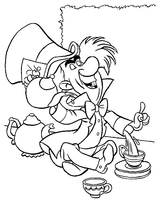 Coloring page: Alice in Wonderland (Animation Movies) #127947 - Free Printable Coloring Pages