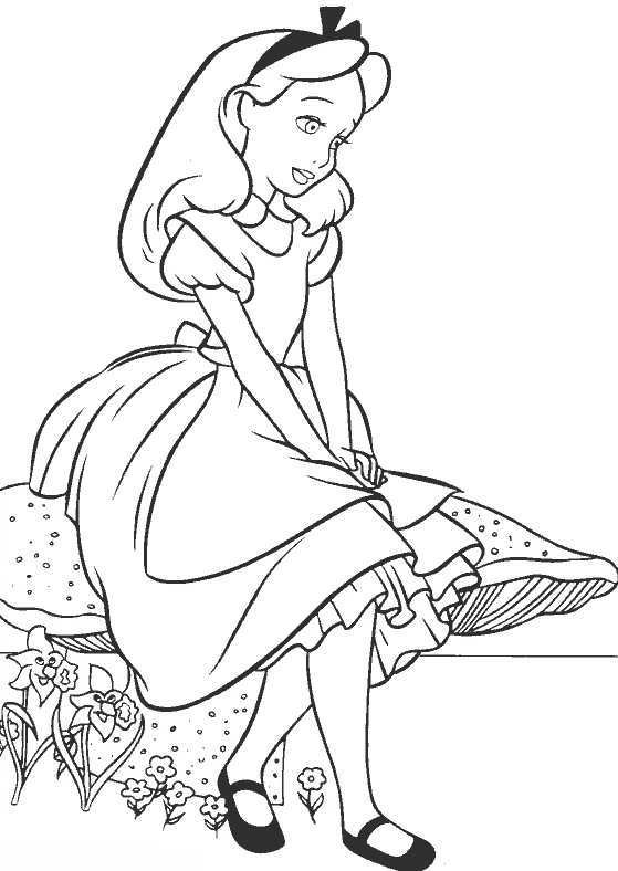 Coloring page: Alice in Wonderland (Animation Movies) #127948 - Free Printable Coloring Pages