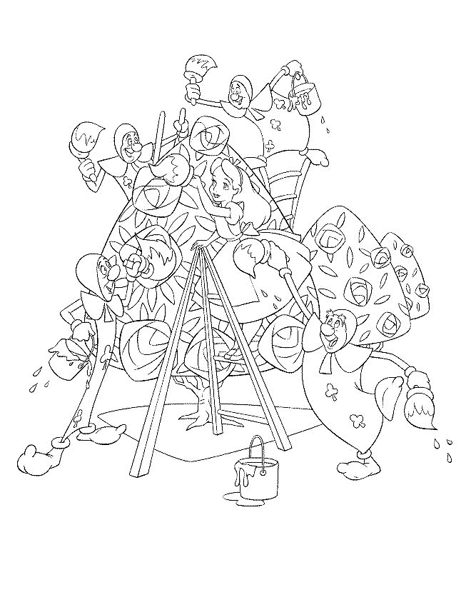Coloring page: Alice in Wonderland (Animation Movies) #127951 - Free Printable Coloring Pages