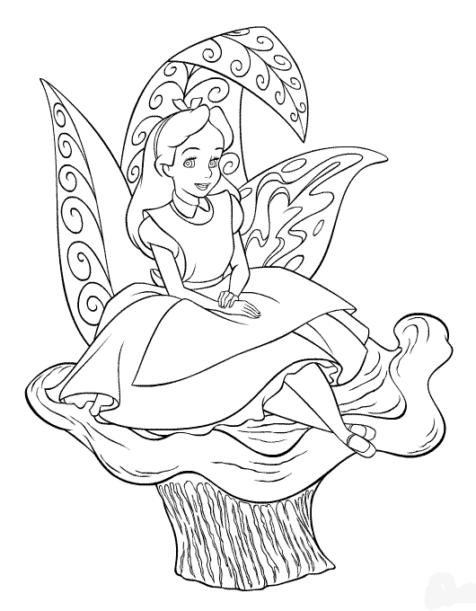Coloring page: Alice in Wonderland (Animation Movies) #127965 - Free Printable Coloring Pages