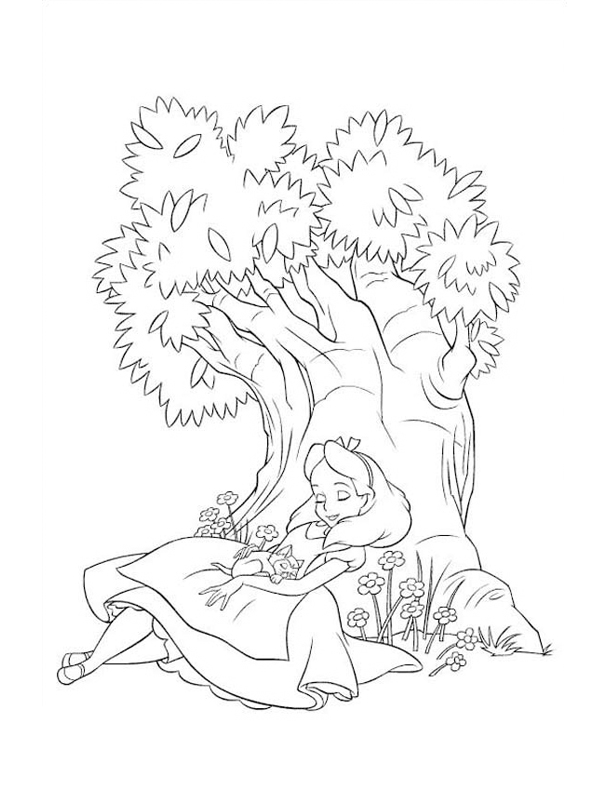 Coloring page: Alice in Wonderland (Animation Movies) #127968 - Free Printable Coloring Pages