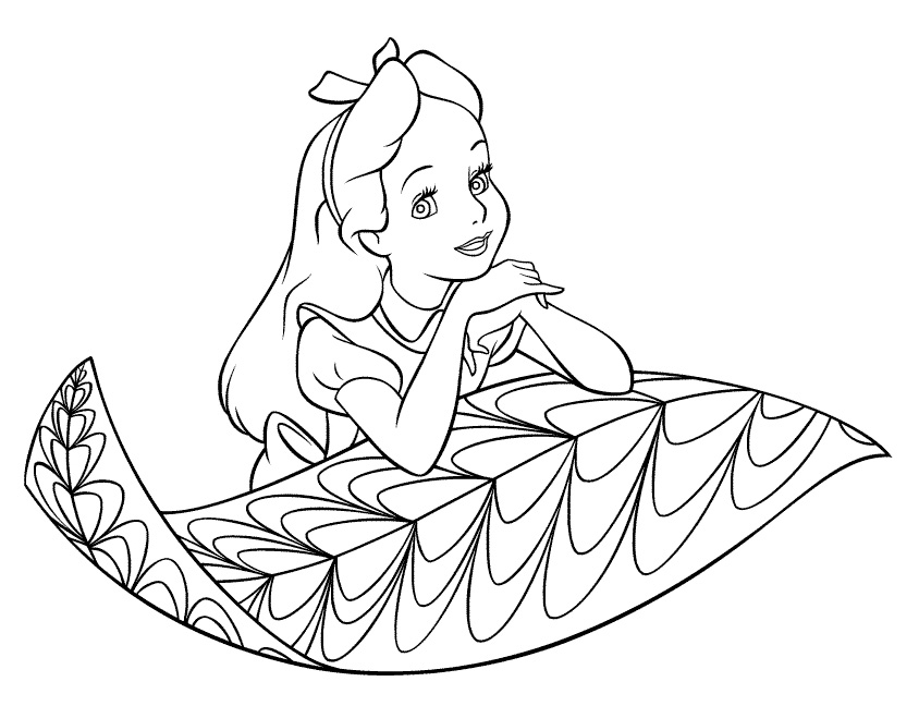 Coloring page: Alice in Wonderland (Animation Movies) #127975 - Free Printable Coloring Pages