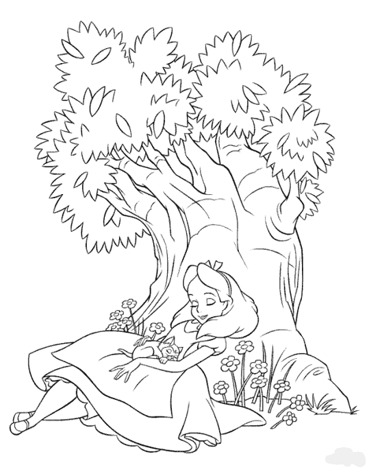 Coloring page: Alice in Wonderland (Animation Movies) #127990 - Free Printable Coloring Pages