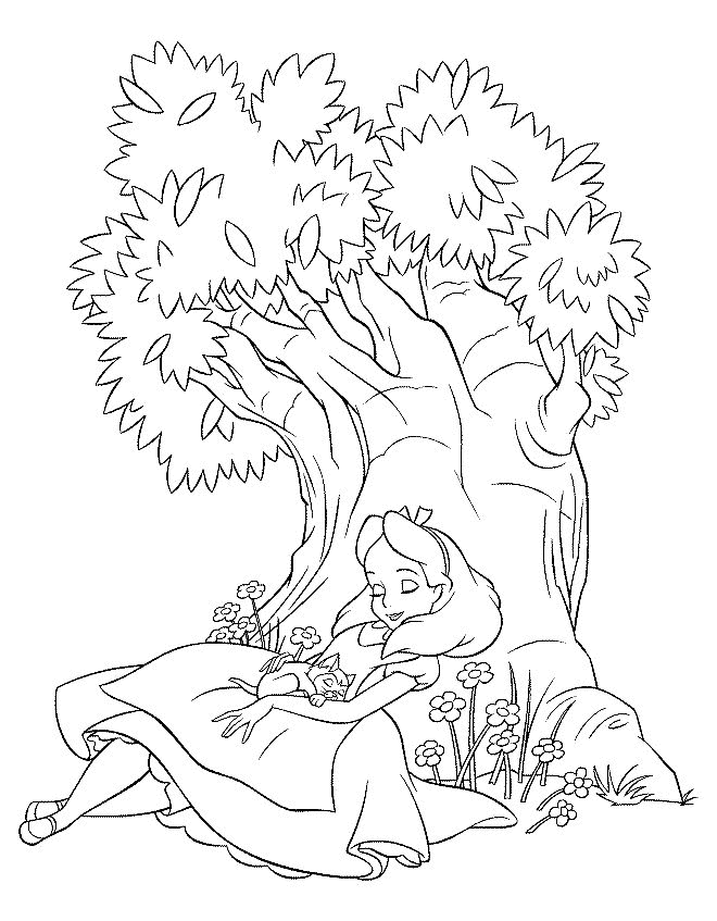 Coloring page: Alice in Wonderland (Animation Movies) #127995 - Free Printable Coloring Pages