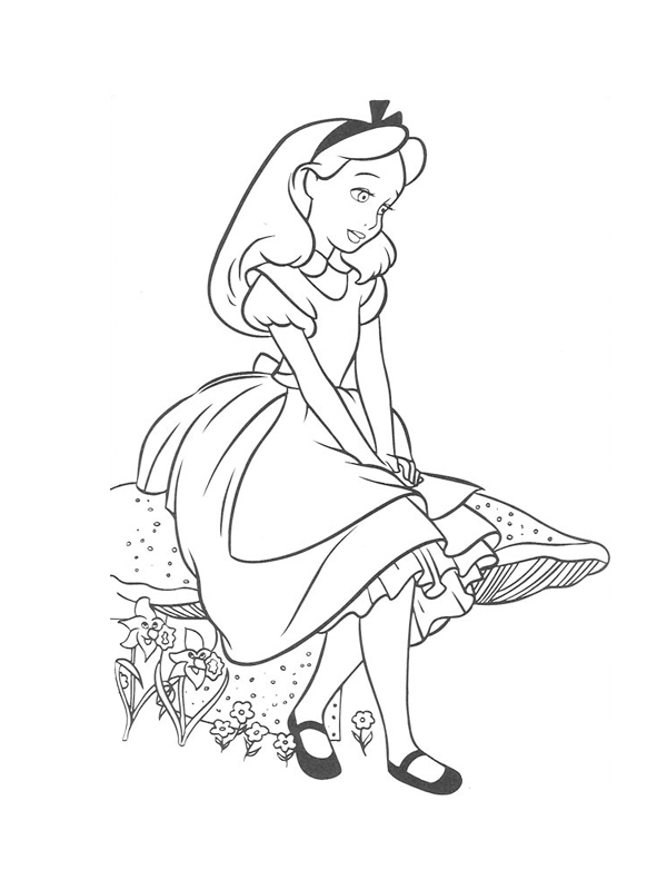 Coloring page: Alice in Wonderland (Animation Movies) #128020 - Free Printable Coloring Pages