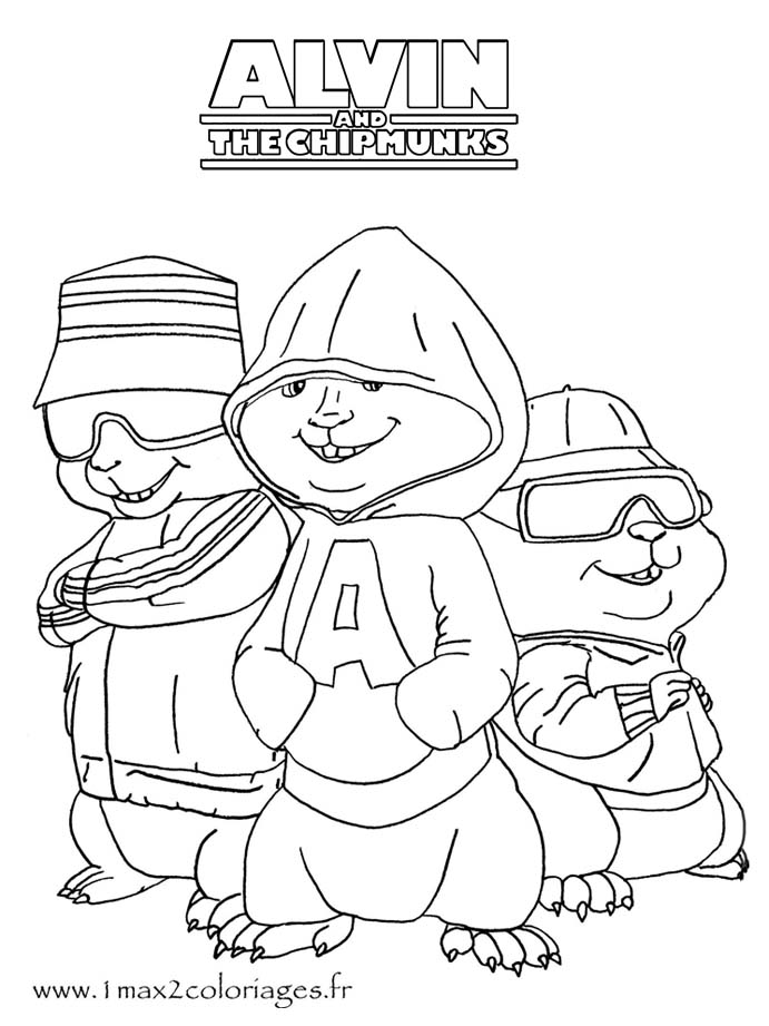 Coloring page: Alvin and the Chipmunks (Animation Movies) #128248 - Free Printable Coloring Pages