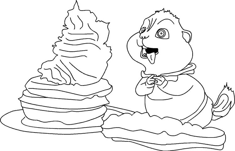 Coloring page: Alvin and the Chipmunks (Animation Movies) #128249 - Free Printable Coloring Pages