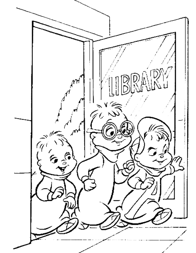 Coloring page: Alvin and the Chipmunks (Animation Movies) #128259 - Free Printable Coloring Pages
