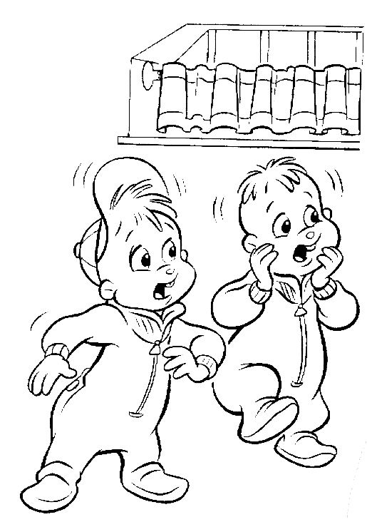 Coloring page: Alvin and the Chipmunks (Animation Movies) #128260 - Free Printable Coloring Pages