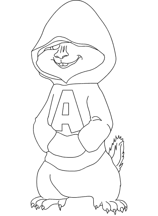 Coloring page: Alvin and the Chipmunks (Animation Movies) #128268 - Free Printable Coloring Pages