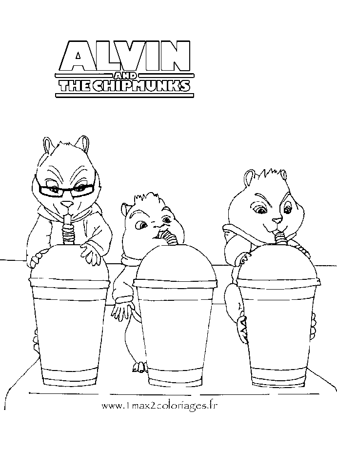 Coloring page: Alvin and the Chipmunks (Animation Movies) #128291 - Free Printable Coloring Pages