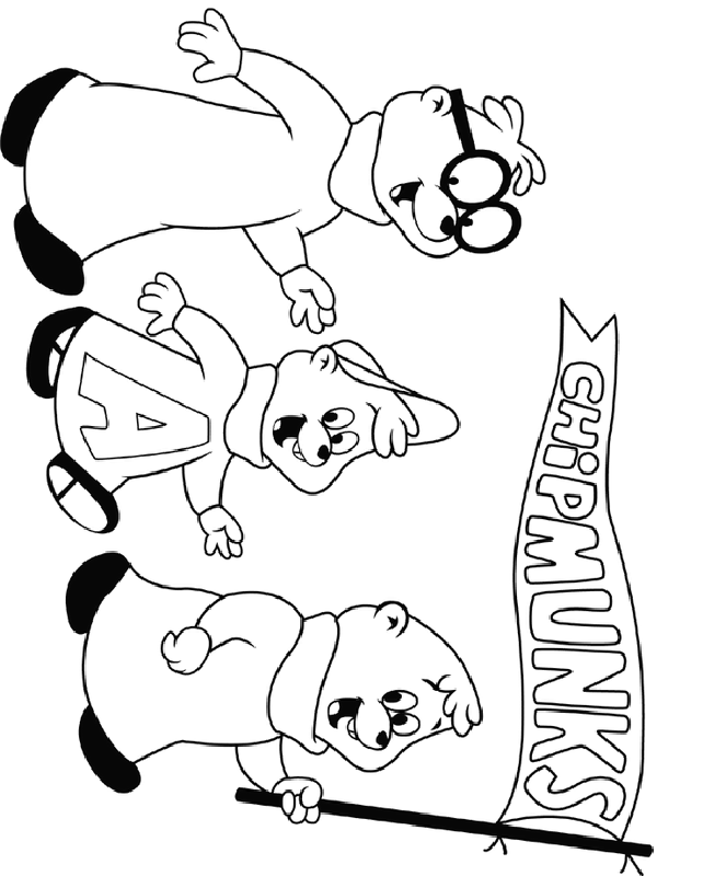 Coloring page: Alvin and the Chipmunks (Animation Movies) #128301 - Free Printable Coloring Pages