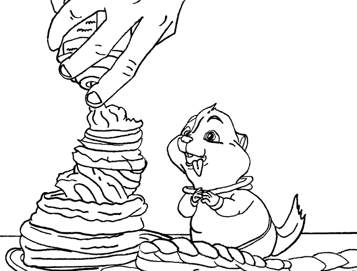 Coloring page: Alvin and the Chipmunks (Animation Movies) #128309 - Free Printable Coloring Pages