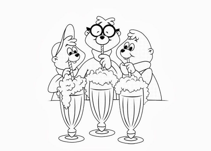 Coloring page: Alvin and the Chipmunks (Animation Movies) #128335 - Free Printable Coloring Pages