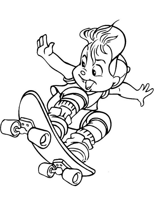 Coloring page: Alvin and the Chipmunks (Animation Movies) #128351 - Free Printable Coloring Pages