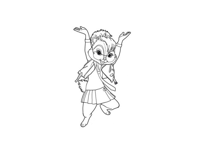 Coloring page: Alvin and the Chipmunks (Animation Movies) #128380 - Free Printable Coloring Pages