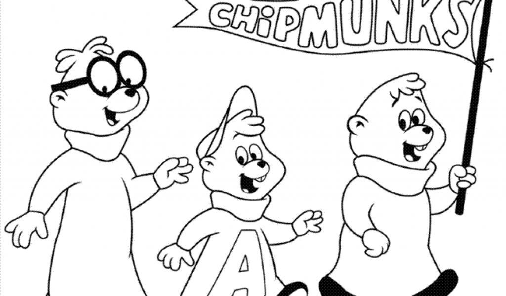 Coloring page: Alvin and the Chipmunks (Animation Movies) #128382 - Free Printable Coloring Pages