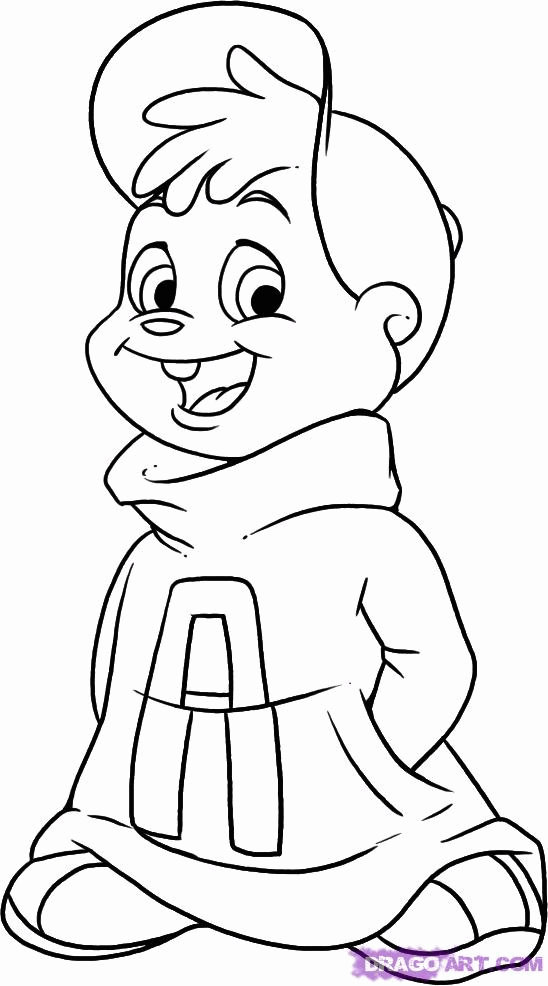 Coloring page: Alvin and the Chipmunks (Animation Movies) #128389 - Free Printable Coloring Pages