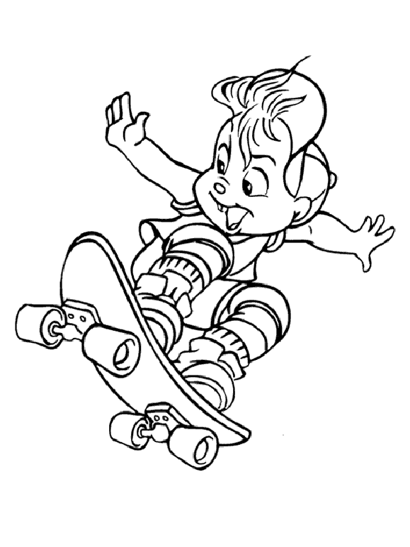 Coloring page: Alvin and the Chipmunks (Animation Movies) #128397 - Free Printable Coloring Pages