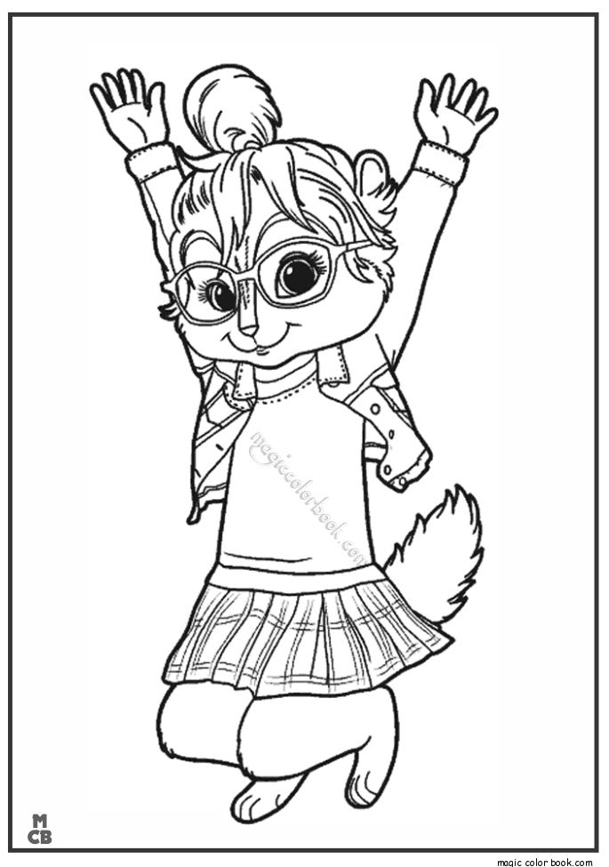 Coloring page: Alvin and the Chipmunks (Animation Movies) #128410 - Free Printable Coloring Pages