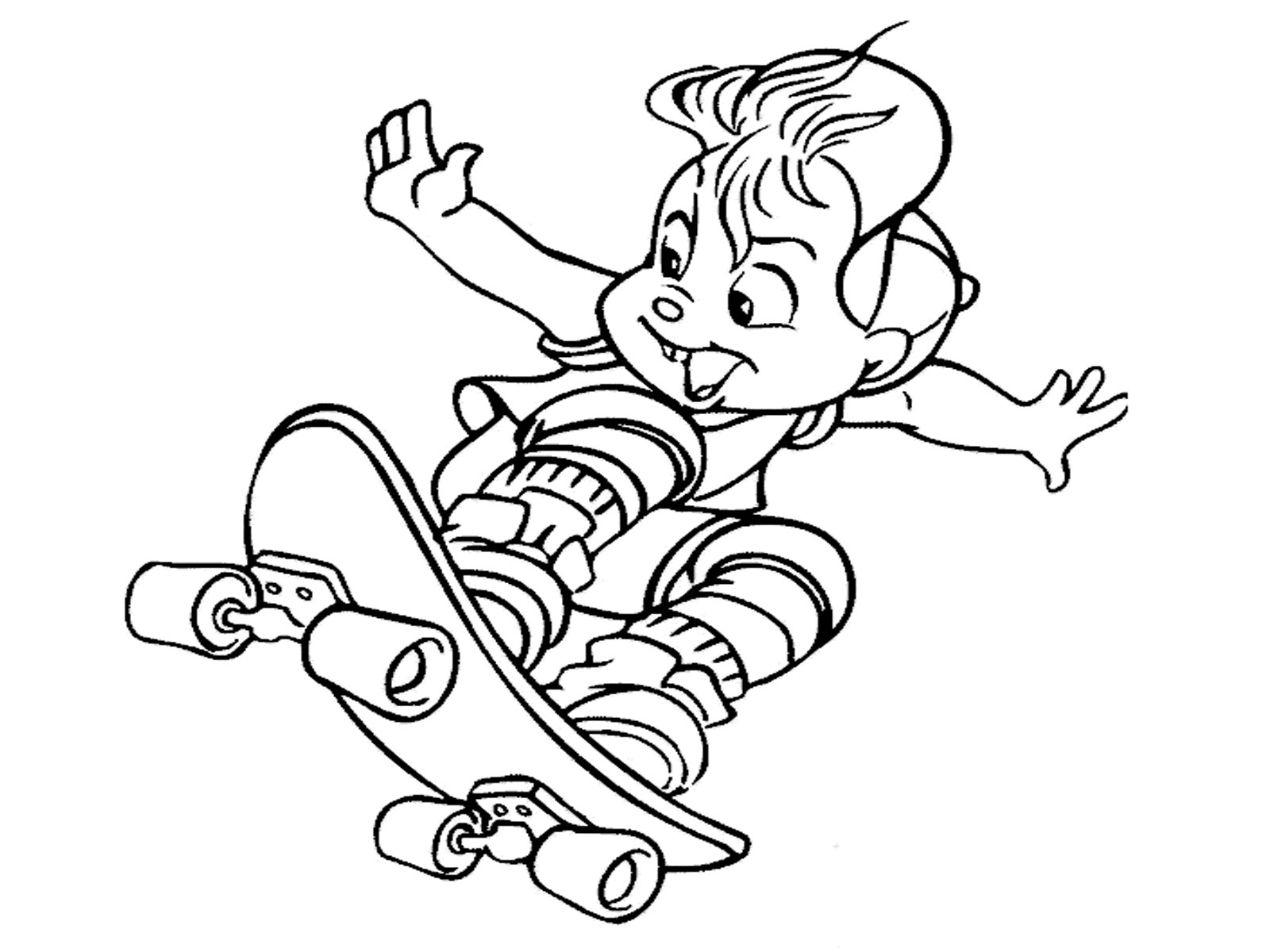 Coloring page: Alvin and the Chipmunks (Animation Movies) #128455 - Free Printable Coloring Pages