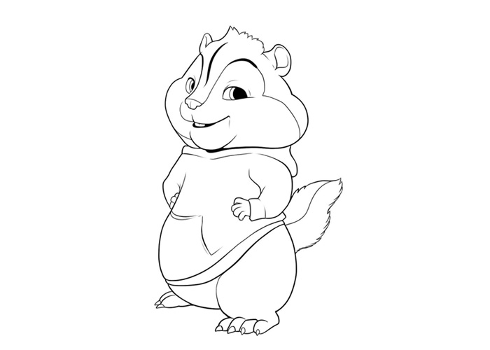 Coloring page: Alvin and the Chipmunks (Animation Movies) #128460 - Free Printable Coloring Pages