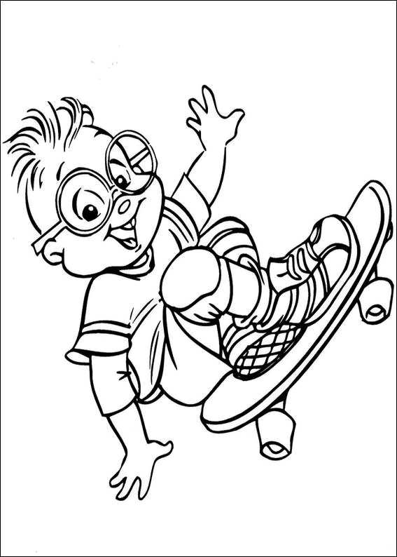 Coloring page: Alvin and the Chipmunks (Animation Movies) #128466 - Free Printable Coloring Pages