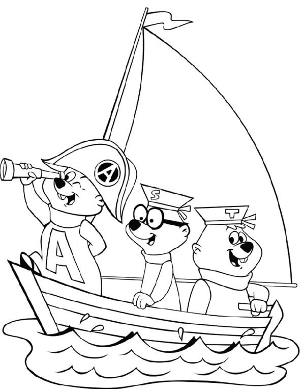 Coloring page: Alvin and the Chipmunks (Animation Movies) #128482 - Free Printable Coloring Pages