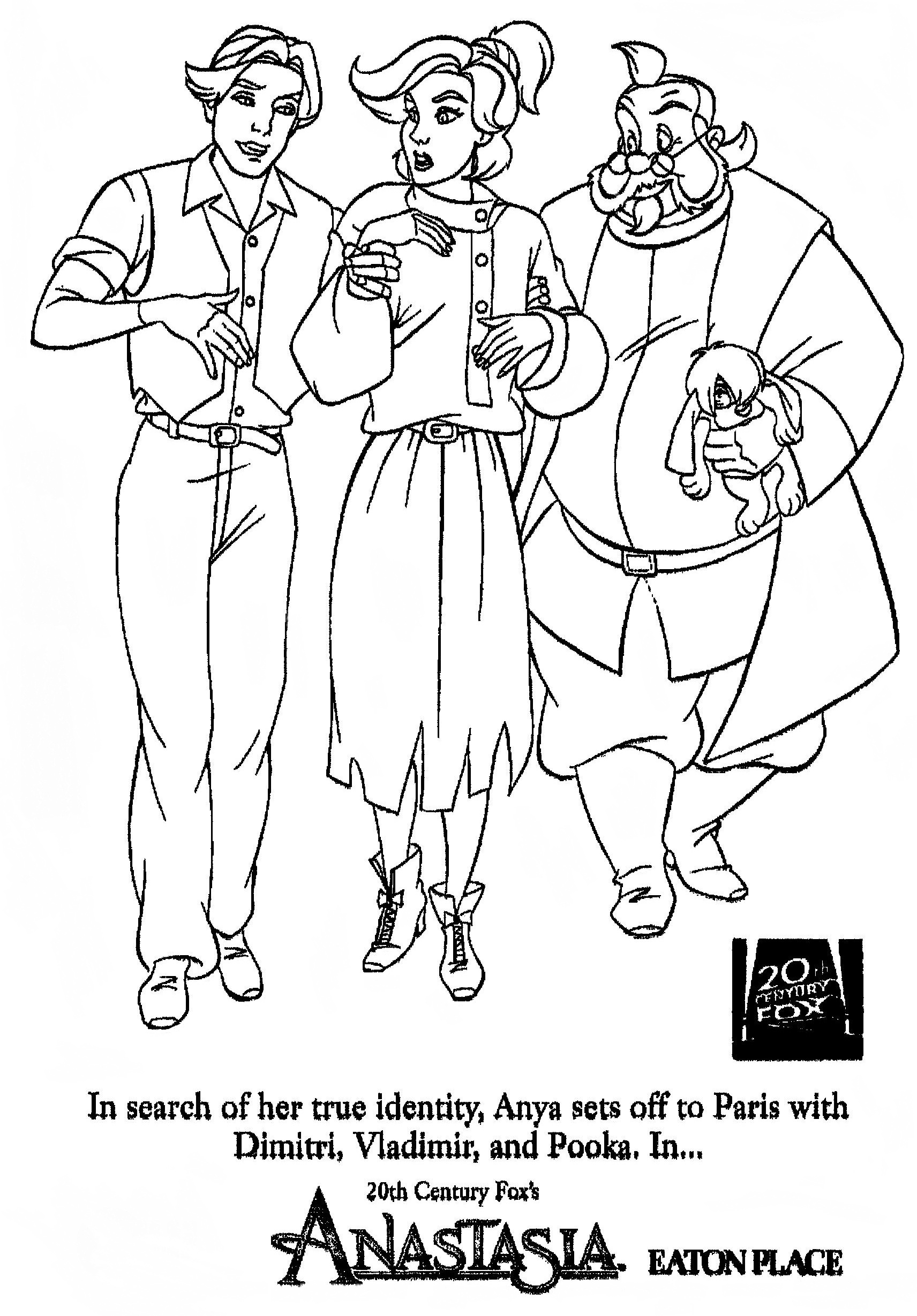 Coloring page: Anastasia (Animation Movies) #32850 - Free Printable Coloring Pages